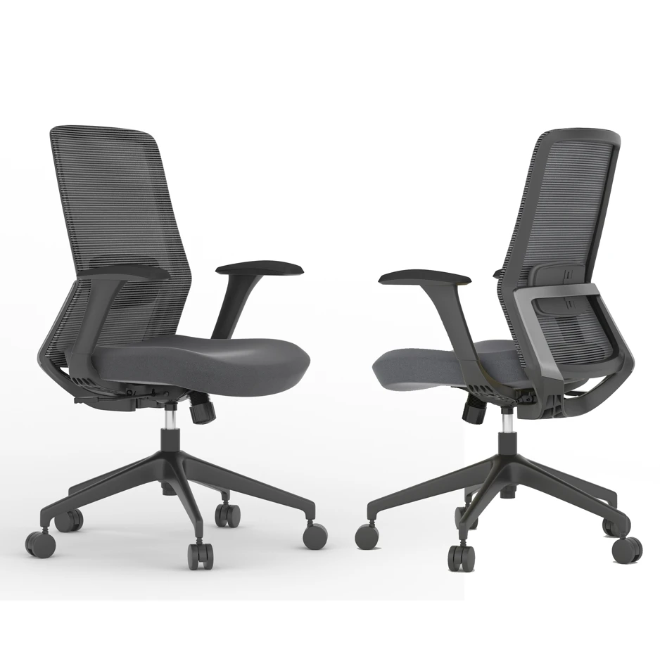 

With Adjustable Lumbar Swivel Wheels for Visitors CEO Factory Wholesale Ergonomic Office Chair Custom PU and Metal Task Chaise