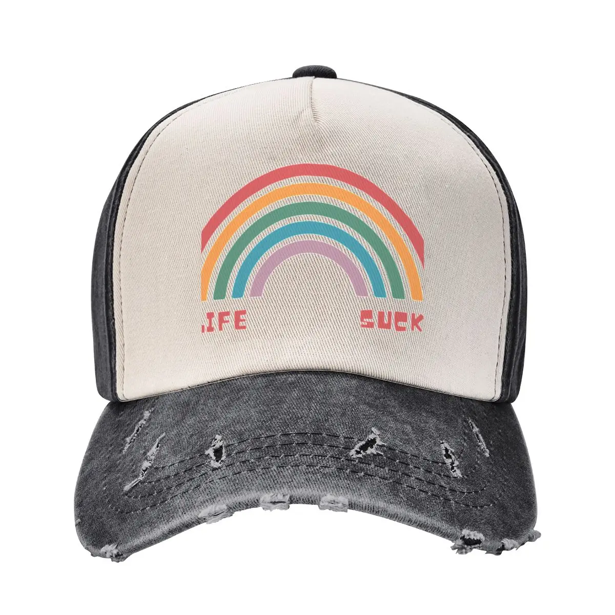 Live sucks rainbow Baseball Cap foam party Hat Rave Fluffy Hat Women Caps Men's