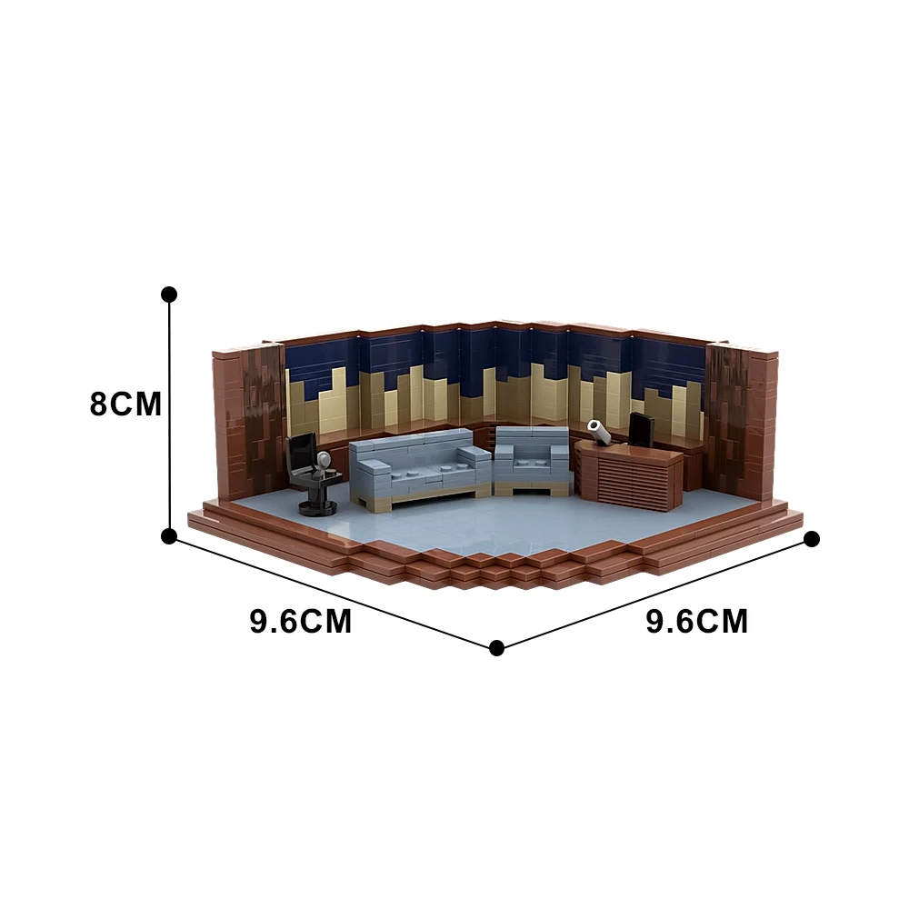 MOC Tonight Show Model Building Blocks MOC-152782 Stage Furnishings Blocks Scene Series Assembly Props Puzzle Toys