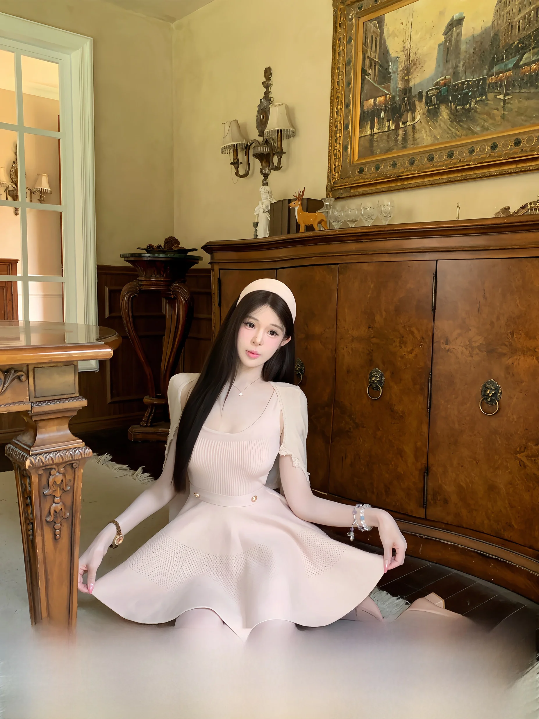 

Новая женская вязаная юбка-трапеция Swan Knitted, розовая, весна-осень, с высокой эластичностью, без рукавов, облегающая, Pure Desire