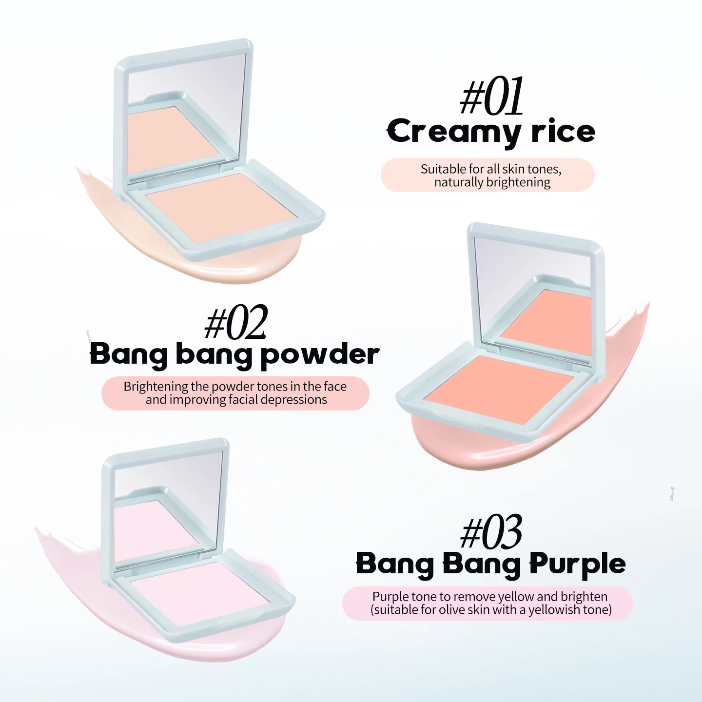 Crema evidenziatore cremosa umida Effetto schiarente naturale sul viso Trucco duraturo