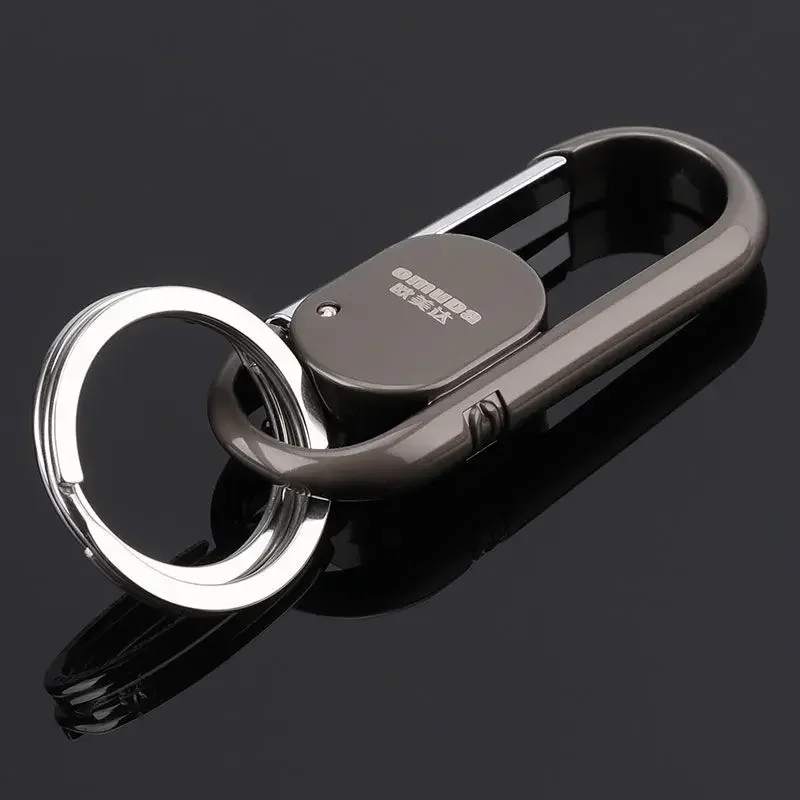 Keychain for Men Fashion Stainless Steel Lovers\' Key Chains Metal Car Key Holder Waist Hanging Lock Keyring Pendant Gift