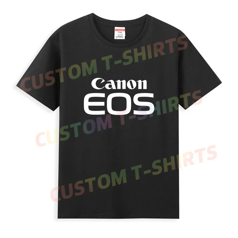 Canon-eosシリーズカメラ,男性用ロゴTシャツ,特大の快適なストリートウェア,カジュアル,クール,新しい,sから3xl,2024