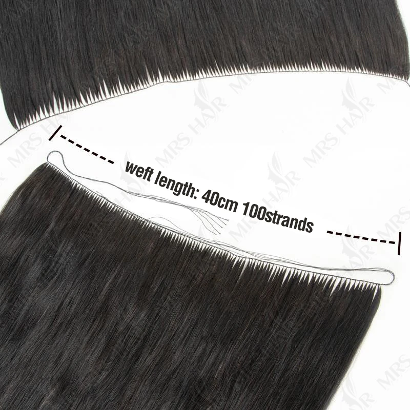 ريشة الشعر حزم ملحقات الشعر البشري الطبيعي غير ريمي غير مرئية مايكرو حلقة 40 سنتيمتر لحمة 100 السواحل ريشة الشعر التمديد #4