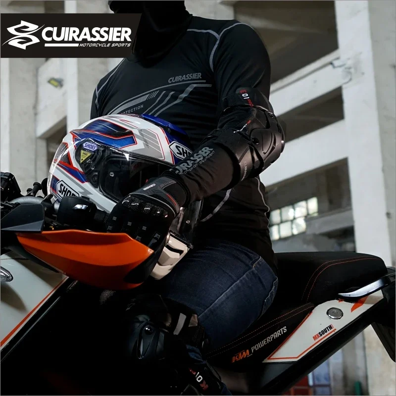 

Cuirassier Protective Motorcycle Elbow Pads Motorbike Arm Guard ATV Protector Night Reflective Moto Riding Elbow MX Protection