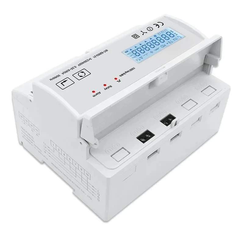 Three Phase Energy Meter Zigbee   80A Din Rail Smart Power Meter AC 230V TAC7361C