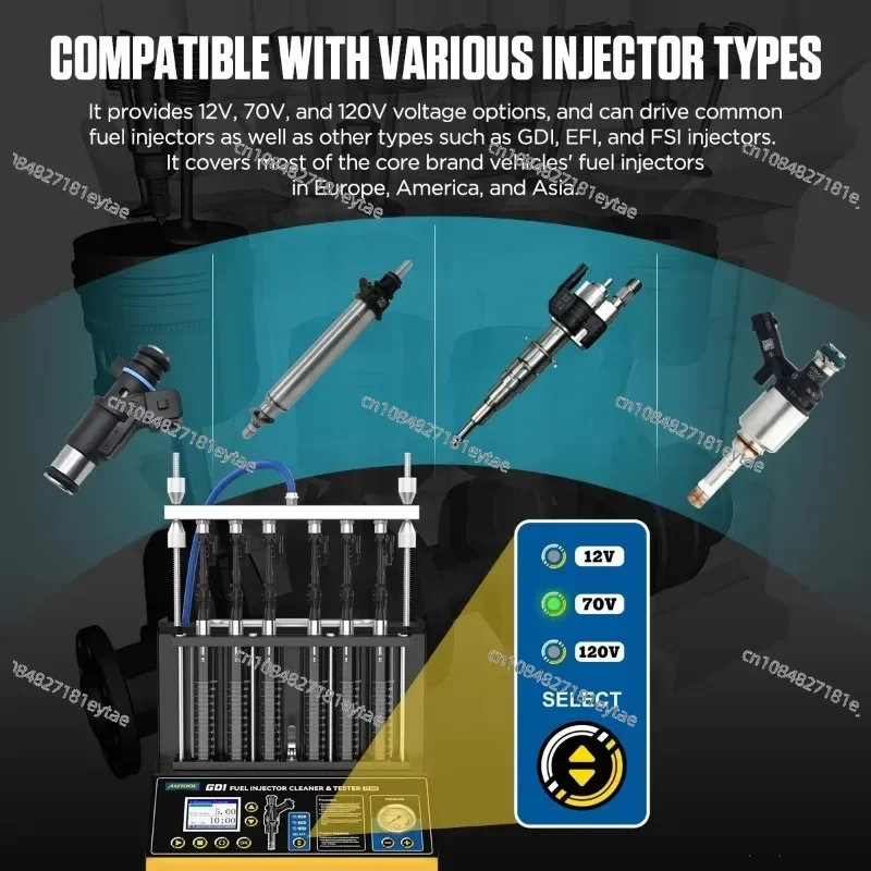 CT500 GDI EFI FEI Fuel Injector Cleaner & Tester Machine 6 Cylinders Fuel Injector Cleaner Tester for Car & Motorcycle