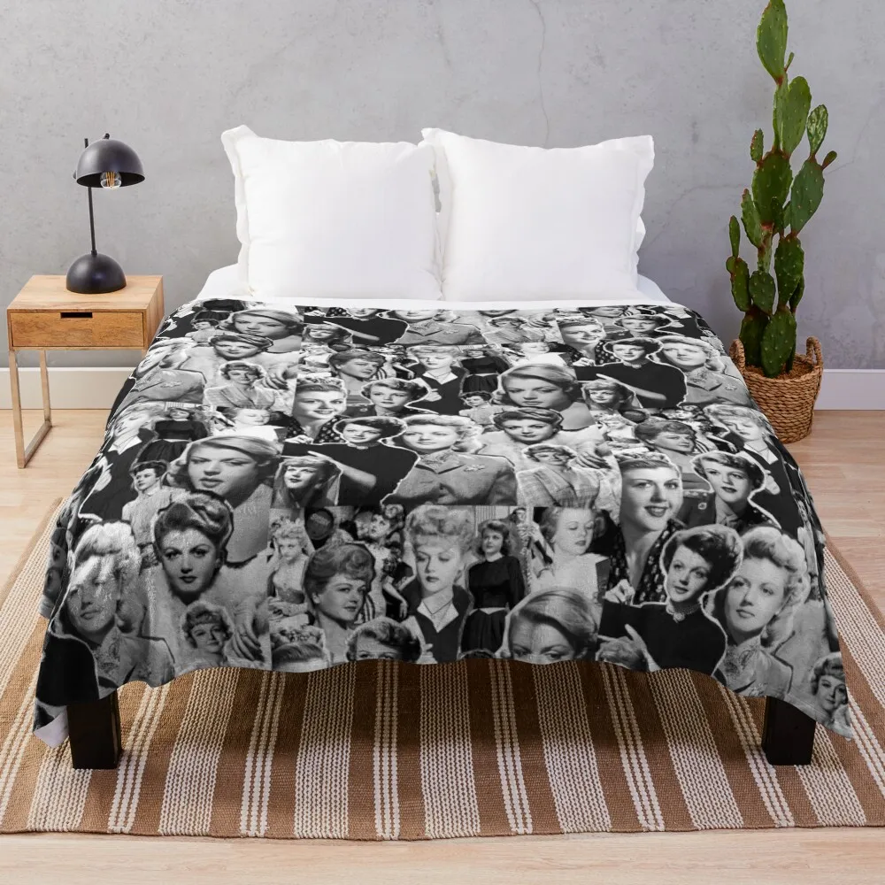 angela lansbury old hollywood icon Throw Blanket Soft Beds Luxury Warm Blankets