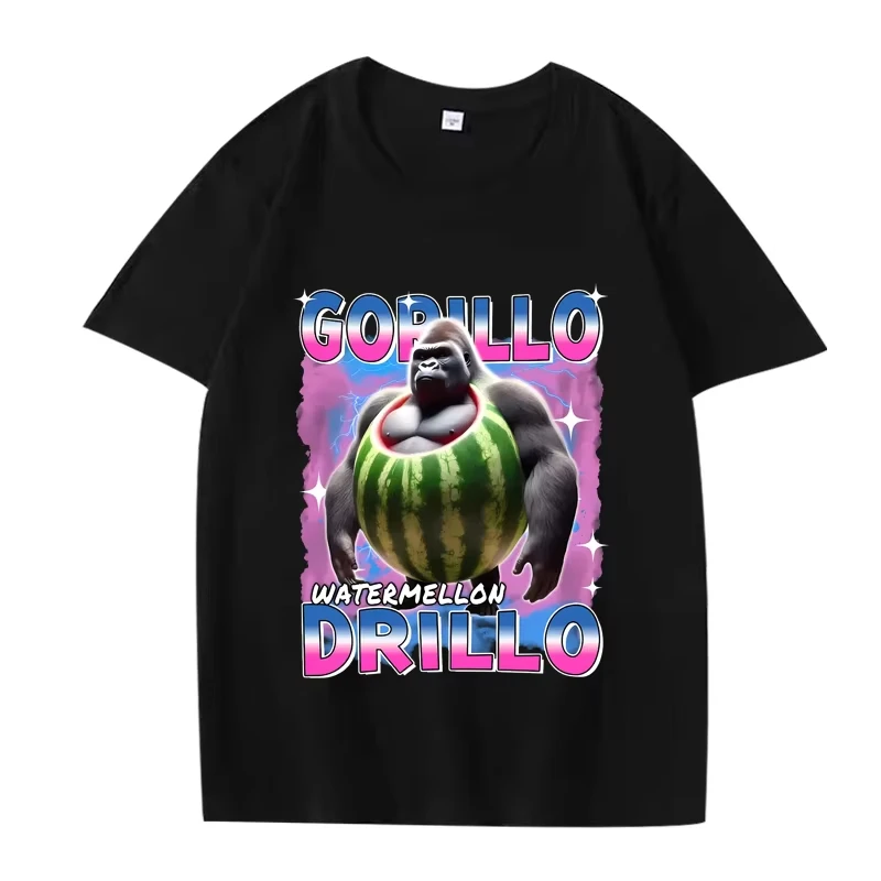 

Funny Gorillo Watermellon Drillo Italian Brainrot Meme T Shirt Men Women Oversized 100% Cotton Short Sleeve Summer Unisex Tops