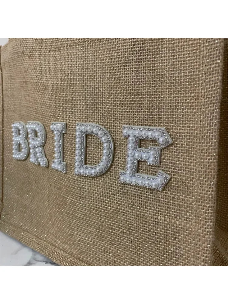 Bride Honeymoon Tote Beach Bag Bridal Shower Gift Bag for Bride To Be Gift Hen Wedding Decoration Bachelorette Party Supplies view 2