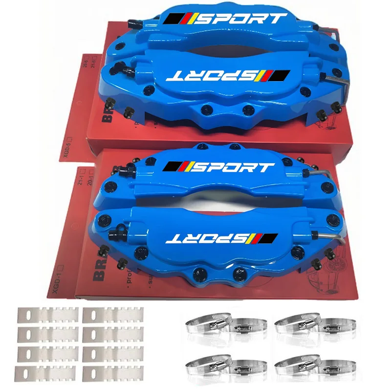 2*2Pc Fixing By Screw ABS Plastic Brake Caliper Cover Sport Logo Styling Car Accessiries For BMW Mercedes Benz Audi Honda Nissan