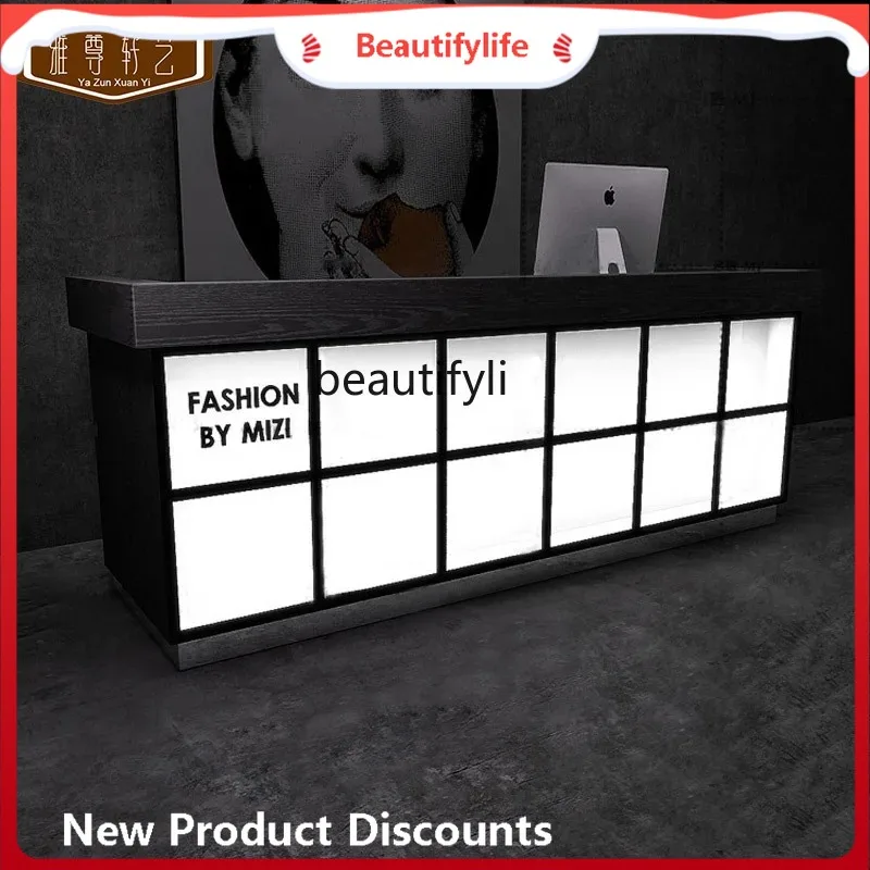 A4567 Vintage checkout page Counter table Clothing store Company reception desk Cafe bar