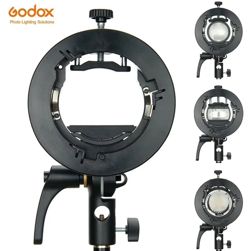 

S2 Speedlite Bracket S1 Updated S-Type Bowens Flash Holder Mount for V1 V860III AD200 AD400Pro TT600 Snoot Softbox