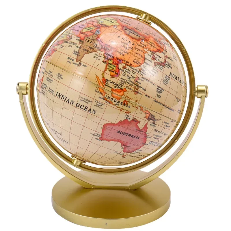 15 Universal High-definition Retro Student Globe 20 Cm High 720 Degree Rotating Globe English Version Of Geography Education