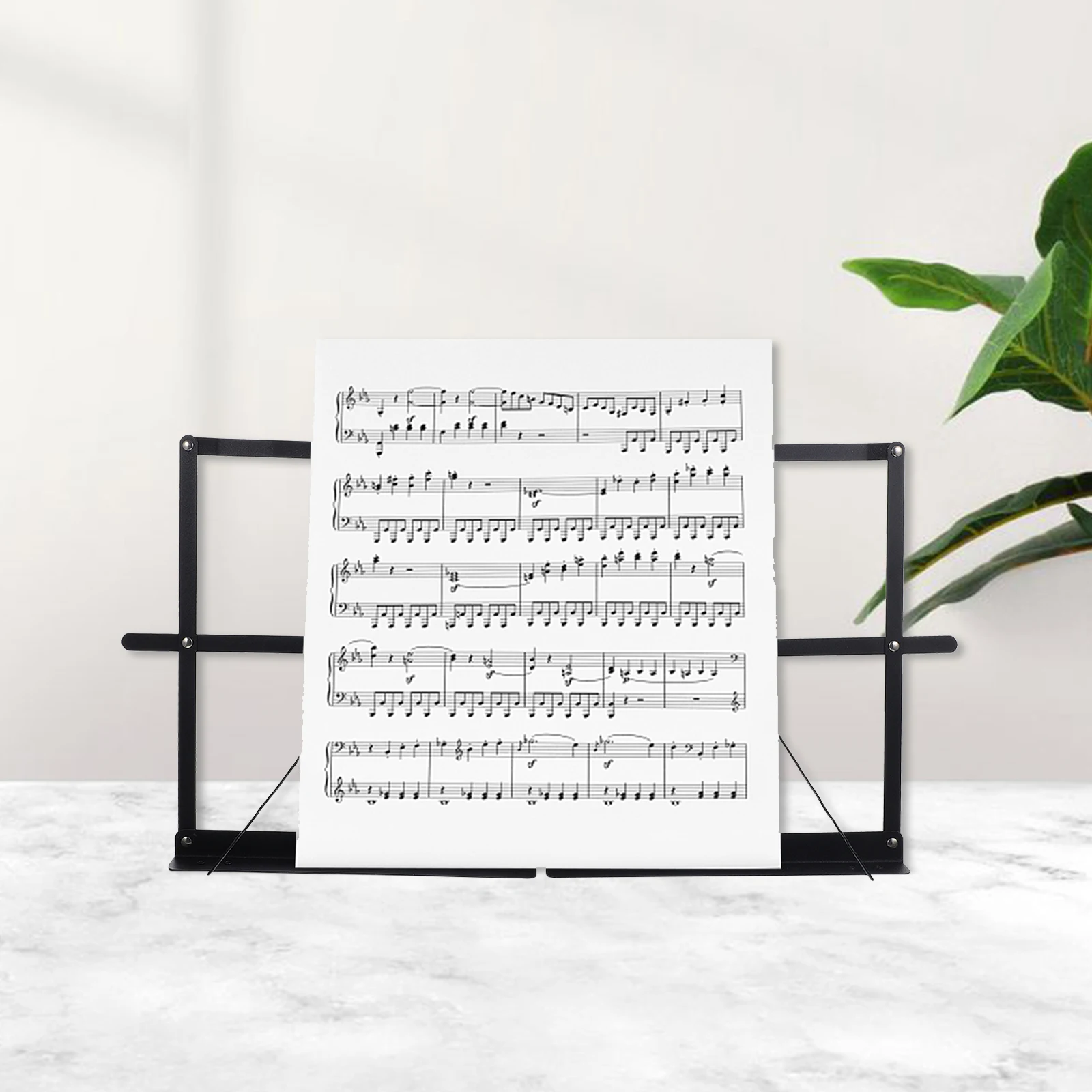 Music Note Clip Portable Piano Stand Desktop Tablet Holder Iron Students Simple Reading Students Holder(Tripod Not Included)