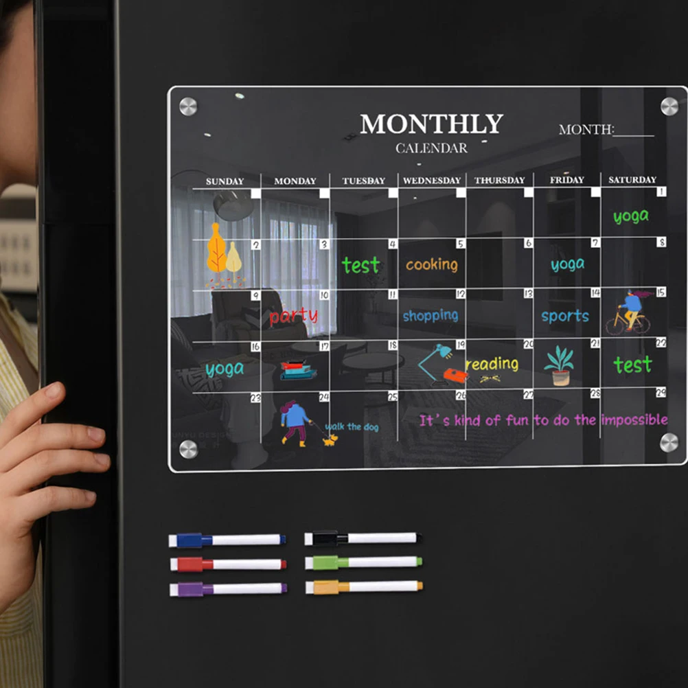 Koelkast Wit Bord Droog uitwisbaar bord Dagelijks takenlijstbord Uitwisbaar magnetisch plannerbord Schema Herbruikbaar bord Menugadgets