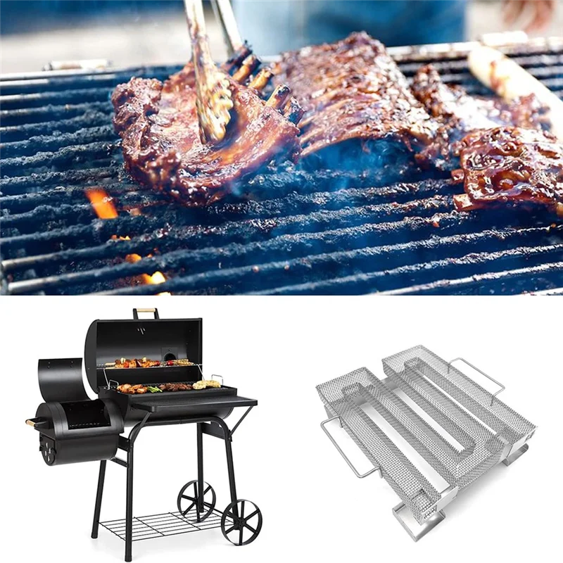 SHGO-Voor Kaas, Vis Voor BBQ Grill Compatibel Voor Kaas, Vis Grill Koken Tool-Pellet Roker Lade Doos 8.9 X 6.9 Inch Accesso