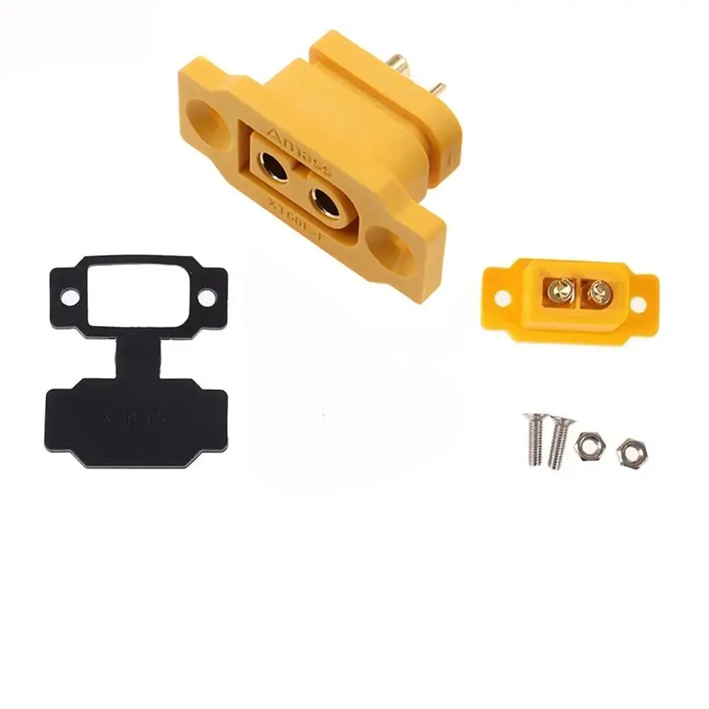 XT60E-F Female Plug with Dust-proof Cover Power Fixed Battery Interface Connector Power Battery Connecting Adapter DIY RC Model