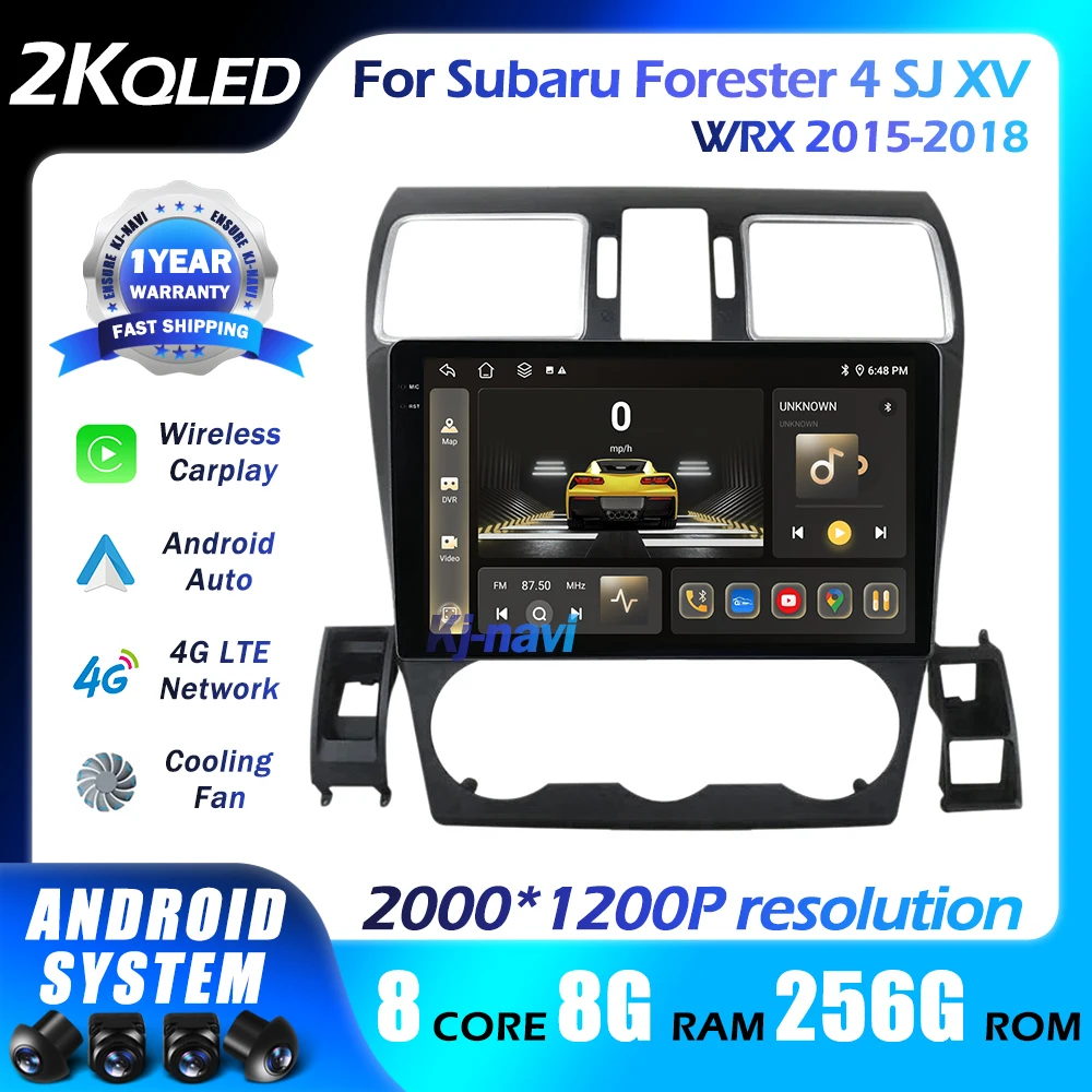 

Android 14 Radio For Subaru Forester 4 SJ XV WRX 2015-2018 Carplay Stereo GPS Navi Car Multimedia Player 2din Carplay 4G Wifi