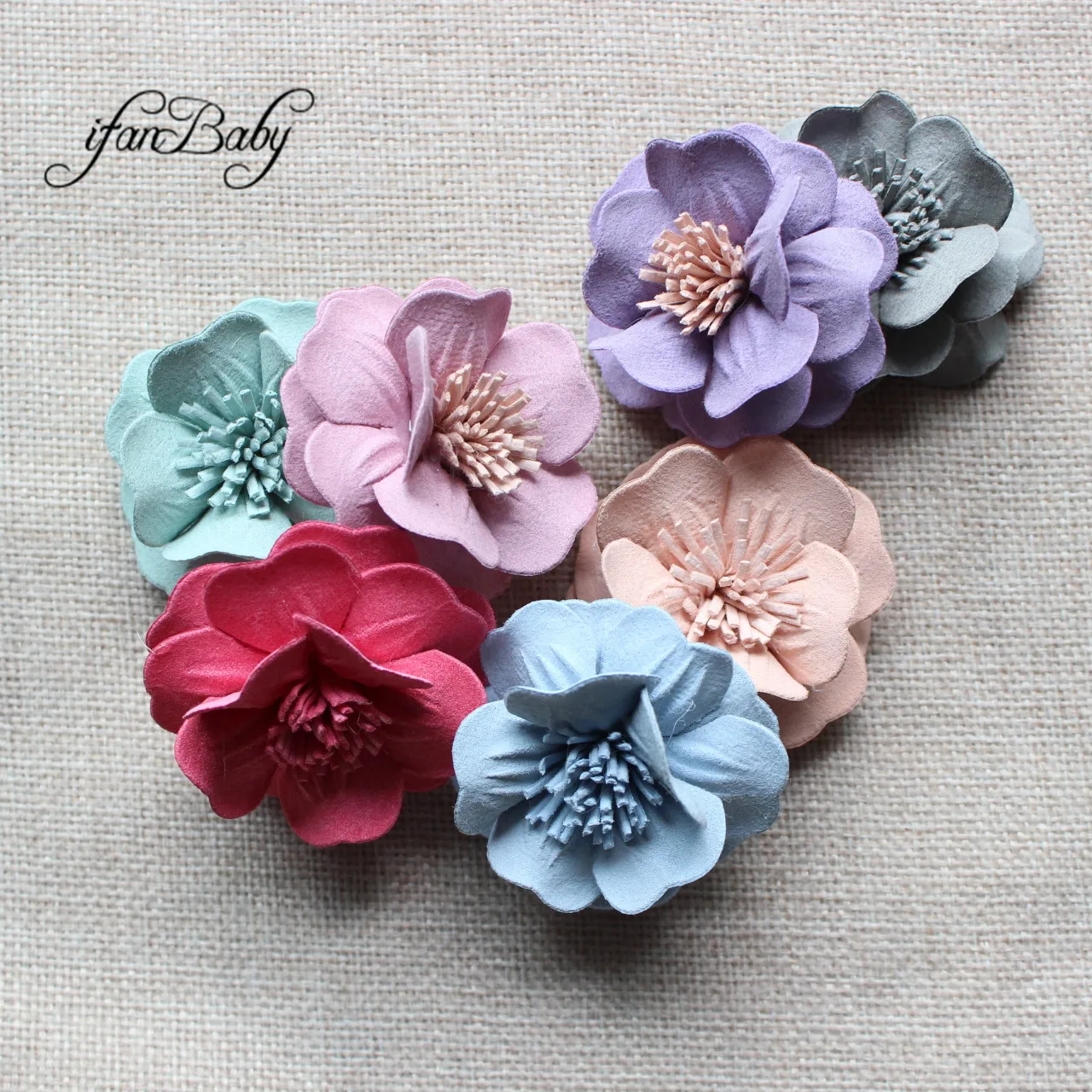 Fashion Synthetic Leather Flower CRAFT Hair Accessories Appliques Embellishments