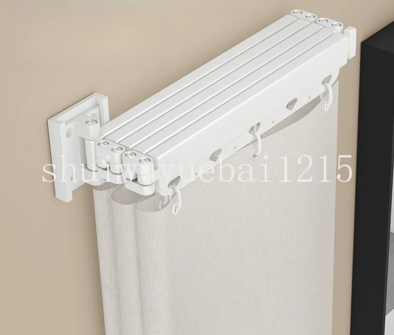 Folding Rod Shower Curtain Invisible Partition Bathroom Waterproof Mildew-proof D Balcony Retractable No Curtain