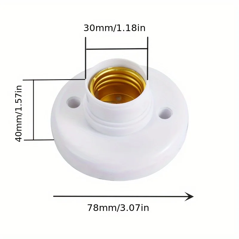 4 sztuki E27 standardowa podstawa z gniazdem śrubowym żarówki mocowanie sufitowe przewodowa Adapter uchwytu lampy 85V-265V napięcie robocze