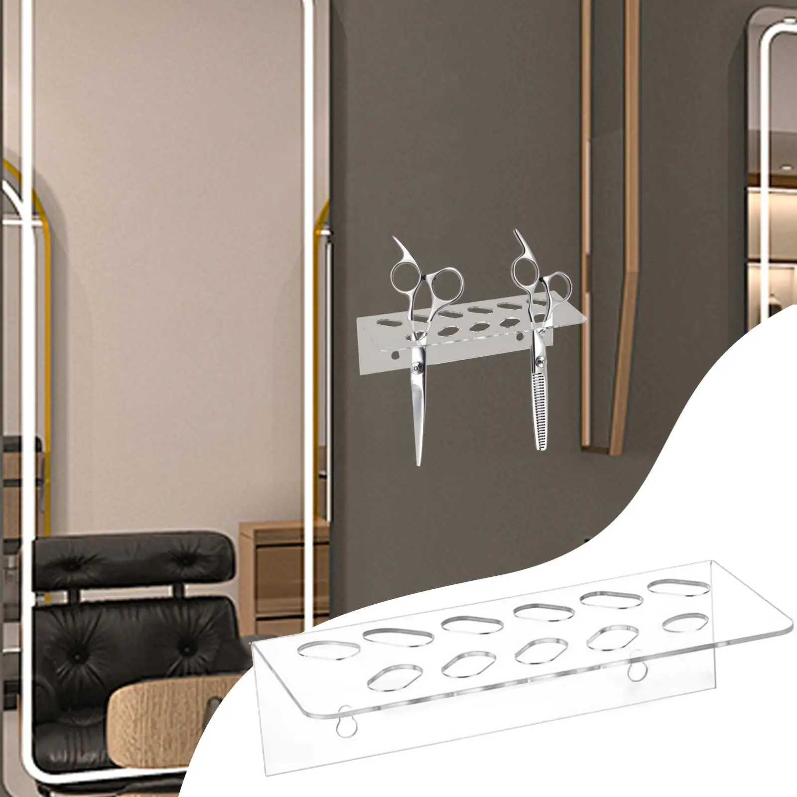 Porta forbici Organizzatore per cesoie a 11 slot per parrucchiere per toelettatura di cani da salone