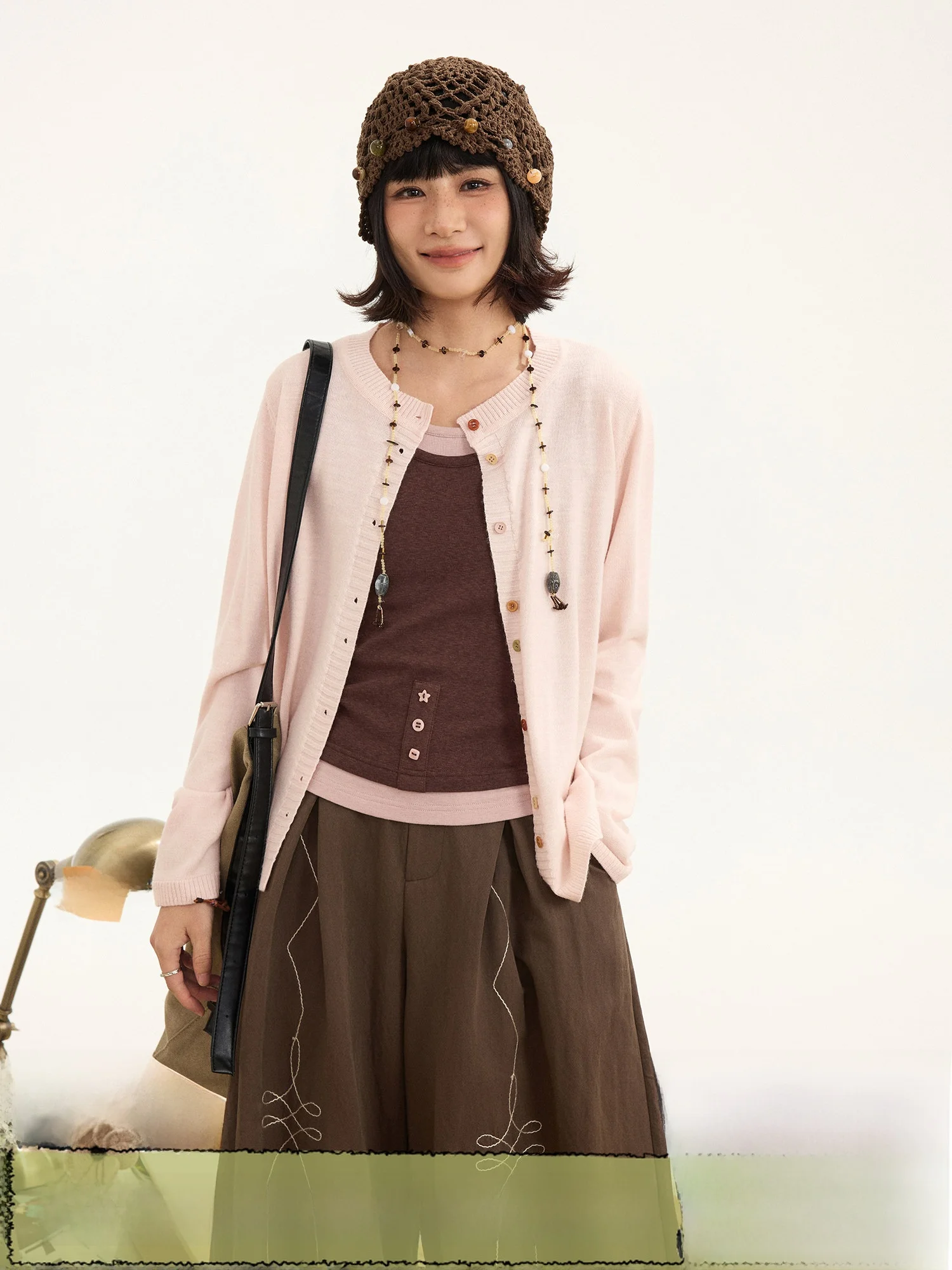 

Spring Vintage Linen Blend Women's Knitted Open Cardigan Sweater Breathable Comfortable Long Sleeve Loose Fit Online Exclusive
