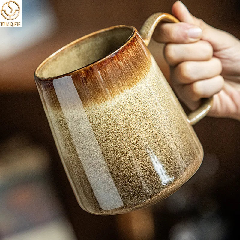 

780ML Ceramics Coffee Mug, Large Chinese Teacup Water Juice Milk Cup for Office and Home, Microwave and Dishwasher Safe 24OZ