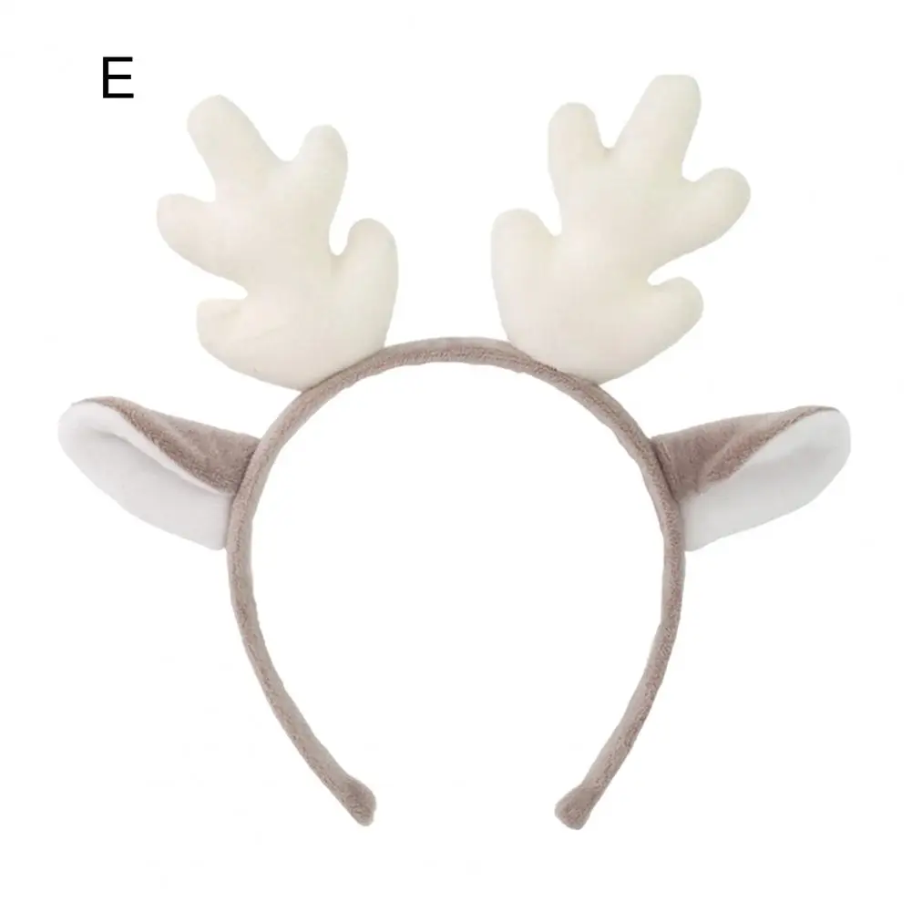 Party Hairband Festive Reindeer Headband for Christmas Party Decorations Plush Antler Hairband for Ages Holiday Costume