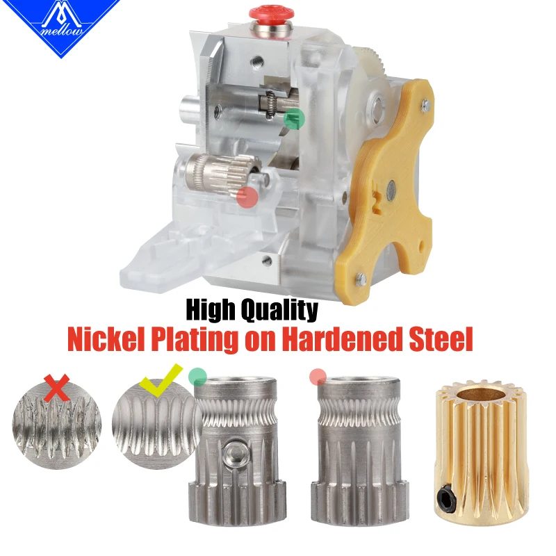 Mellow NF-DDG-WIND V6 Dual Drive DDG Extruder For Simple Installation Ender 3 Upgrade Short Distance Printing 3D Printer Parts