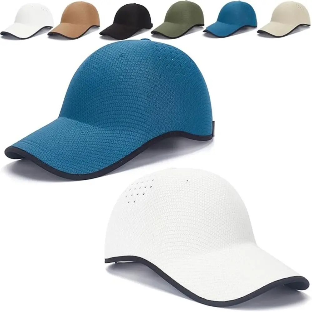New Design Seamless Baseball Cap Quick Drying Packable Sports Hat Lightweight Polyester Visor Cap