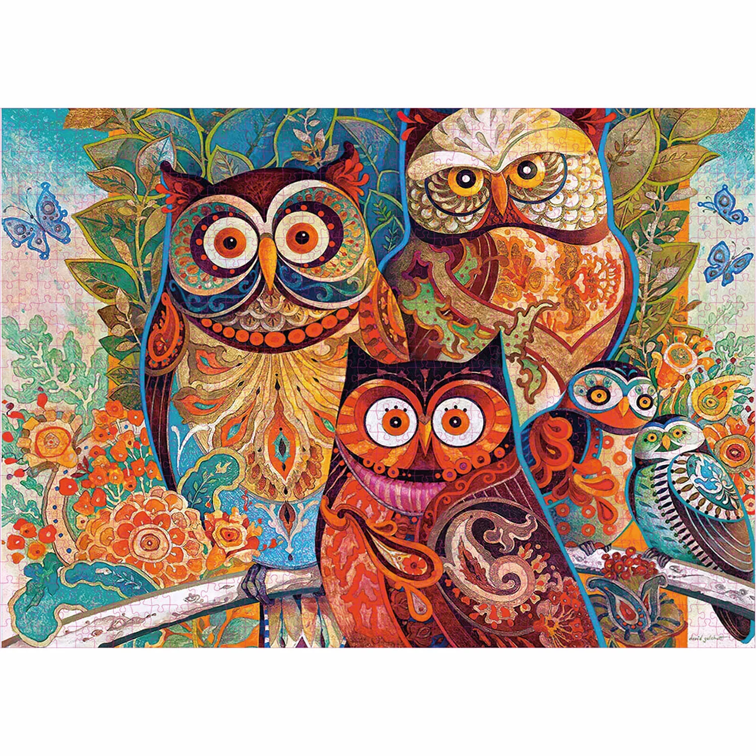 1000 Stukjes Uil Olieverfschilderij Puzzel Home Decor Volwassenen Puzzel Spelletjes Familie Leuke Vloer Puzzels Educatief Speelgoed Voor Kinderen