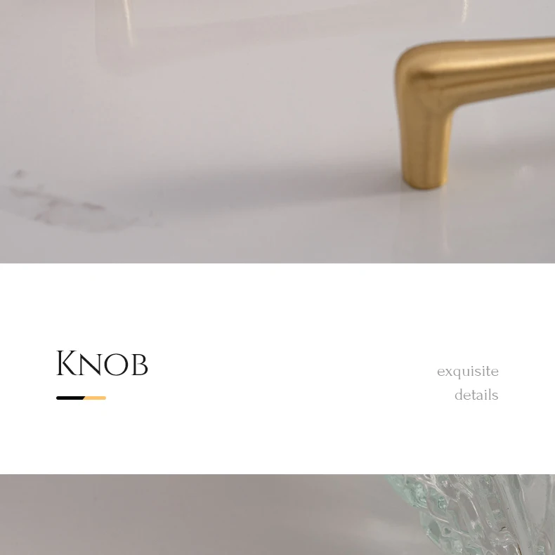 Brushed brass cupboard pull and teardrop knob shown in the supplier product illustration 21