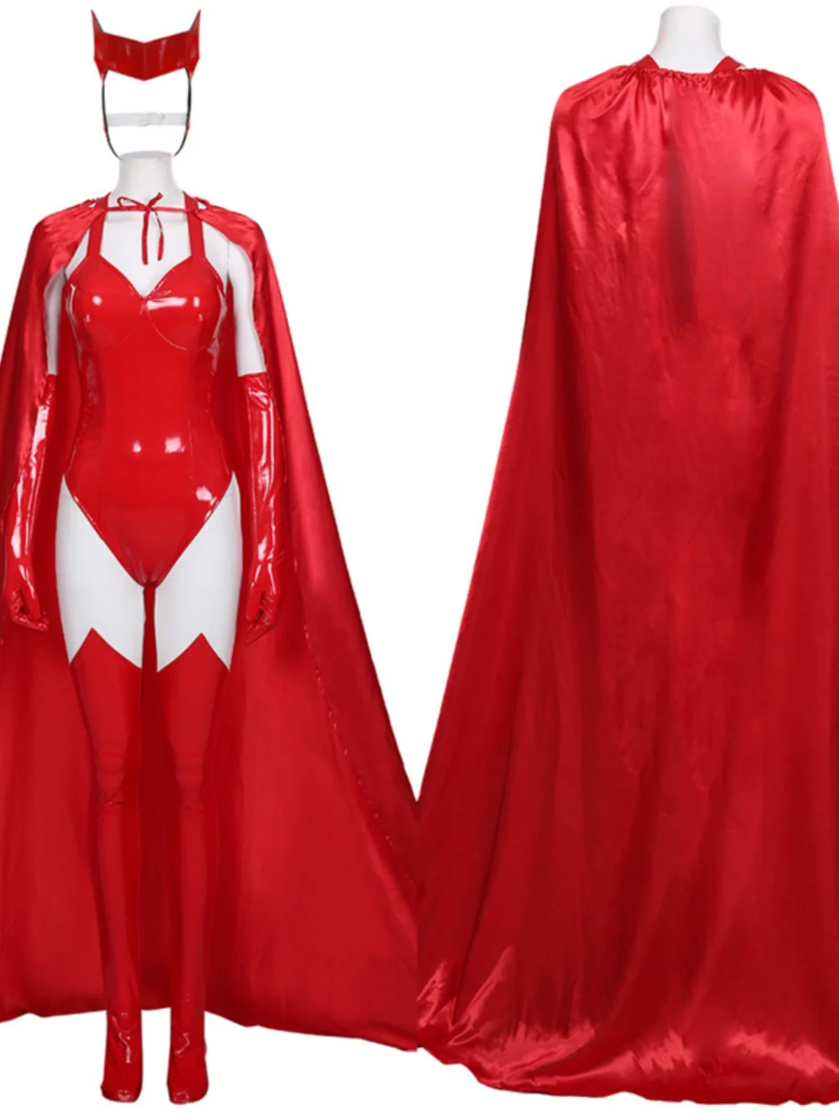 

Взрослый Хэллоуин Косплей Костюм Красной Ведьмы с Капюшоном Сценическое Представление Халат Пар Маскарад шило китайская Традиция...