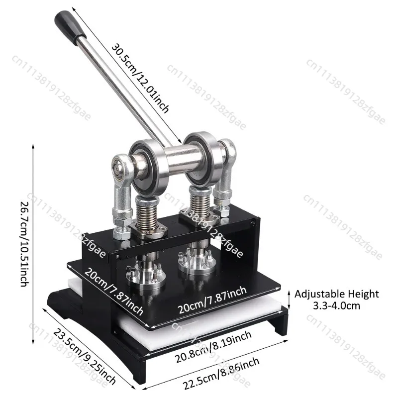 Dual Shaft Manual Leather Embossing Forming Unit Heavy Duty Multi Material Craft Processing Accessory