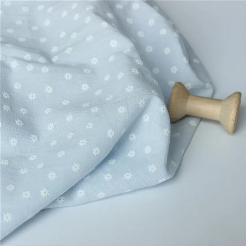 Pure Cotton Plain Cotton Fabric Washed Cotton Crepe Printed Small Broken Fabric Shirt DIY Hand Made Clothes 100x140cm