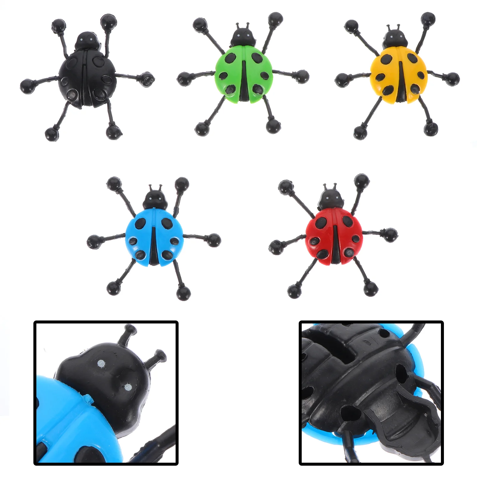 

12 Pcs Farm Climbing Wall Ladybug Toy Funny Toys Manual Sticky Interactive Realistic Prank Props Kids Children