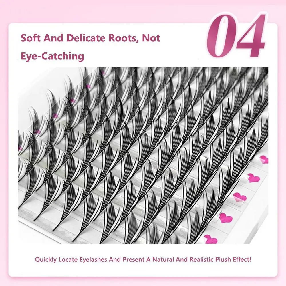 ชุดขนตาปลอมแบบกลุ่ม 12 แถว ขนตาปลอมแบบกลุ่มเดี่ยว ทรงคอมิกวิงส์ ขนตาปลอมแบบมิงค์ งอน C/D/CC อุปกรณ์ต่อขนตาแต่งตา