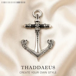 Pendant Skull Anchor Brand New Fashion Punk Jewelry Europe 925 Sterling Silver Accessories Rebel Gift For Woman Men
