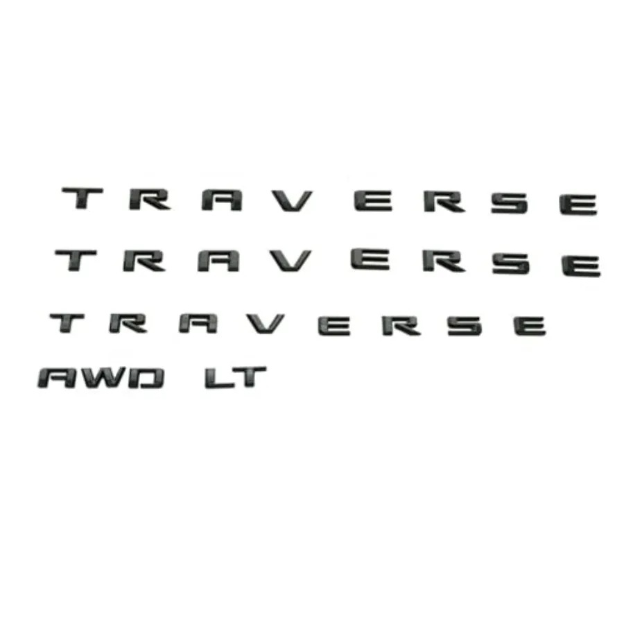 

5PCS Doors Rear AWD LT Traverse Emblems Exterior Letter Nameplate 3D Badge Compatible with 2024-2026 Traverse Emblem New 265045