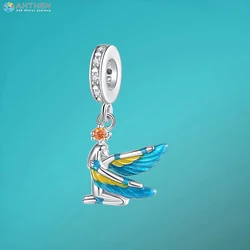 Ahthen 925 Sterling Silver Beads Isis Goddess of Life Dangle Charm fit Snake Chain Bracelets Necklaces for Women Jewelry