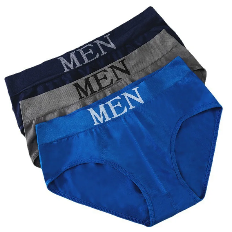 Brazilian Men's Briefs Male Polyester Fiber Sexy Panties Loose Men's Underwear Underpants