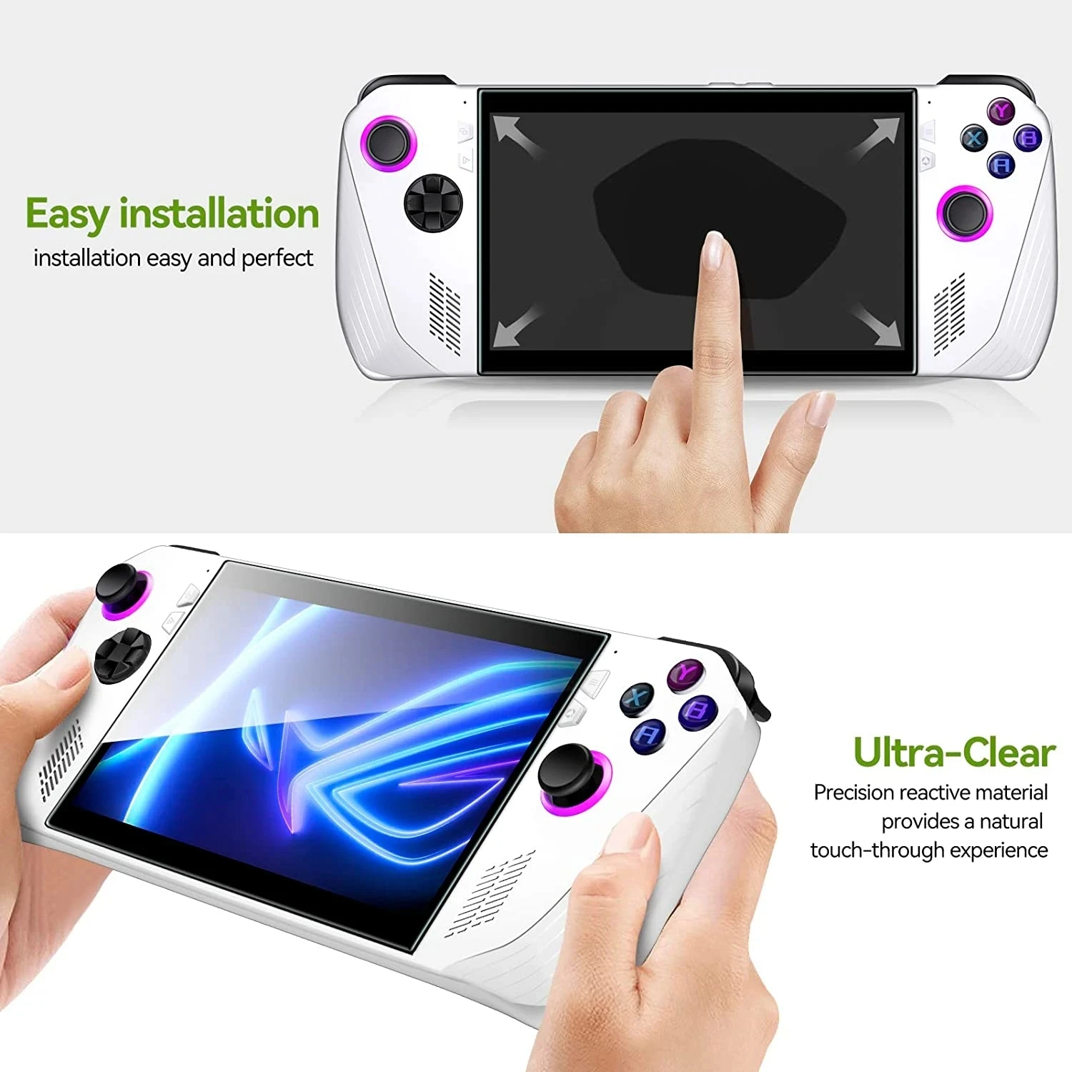 Высококачественное закаленное стекло для Asus ROG Ally, защитная пленка для экрана HD, защита от царапин, аксессуары для игровой консоли Asus ROG Ally