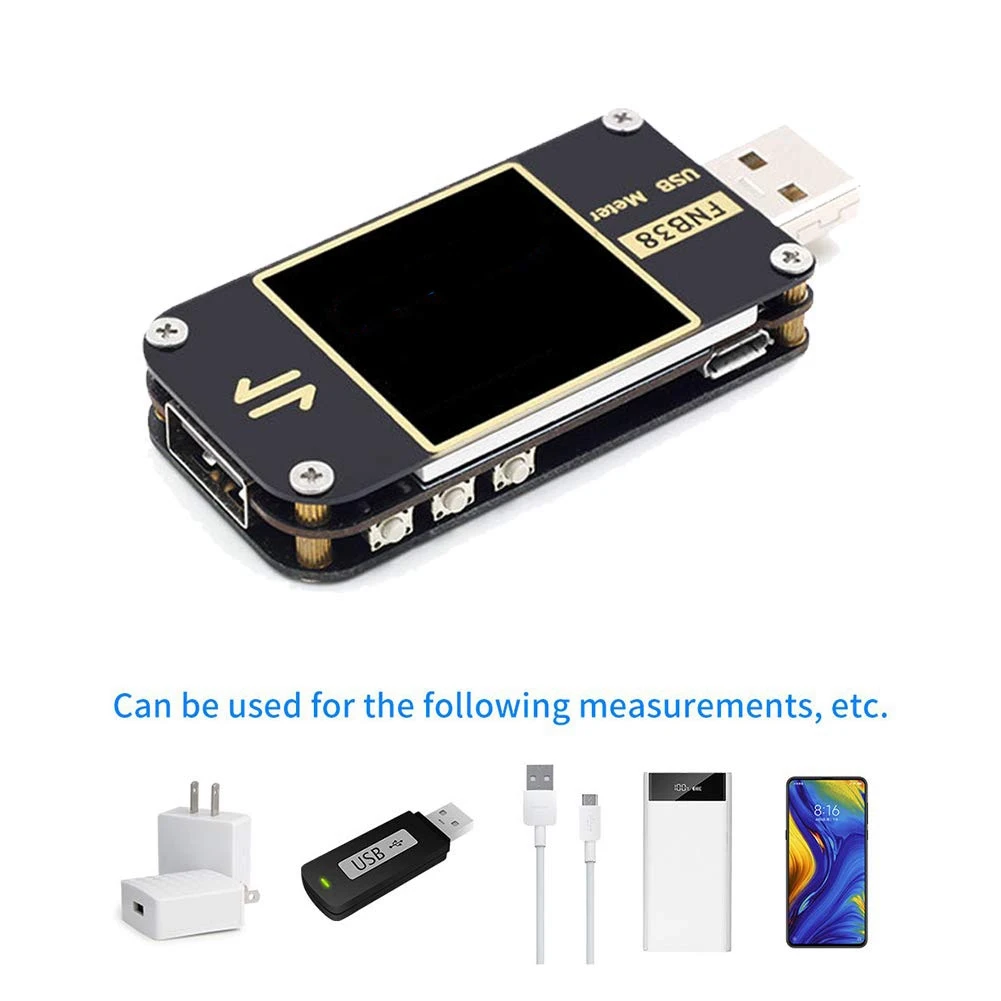 

Superior-USB Power Meter Tester USB Voltage Current Meter FNB38 Multimeter For QC4+ PD3.0 2.0 Fast Charging Protocol
