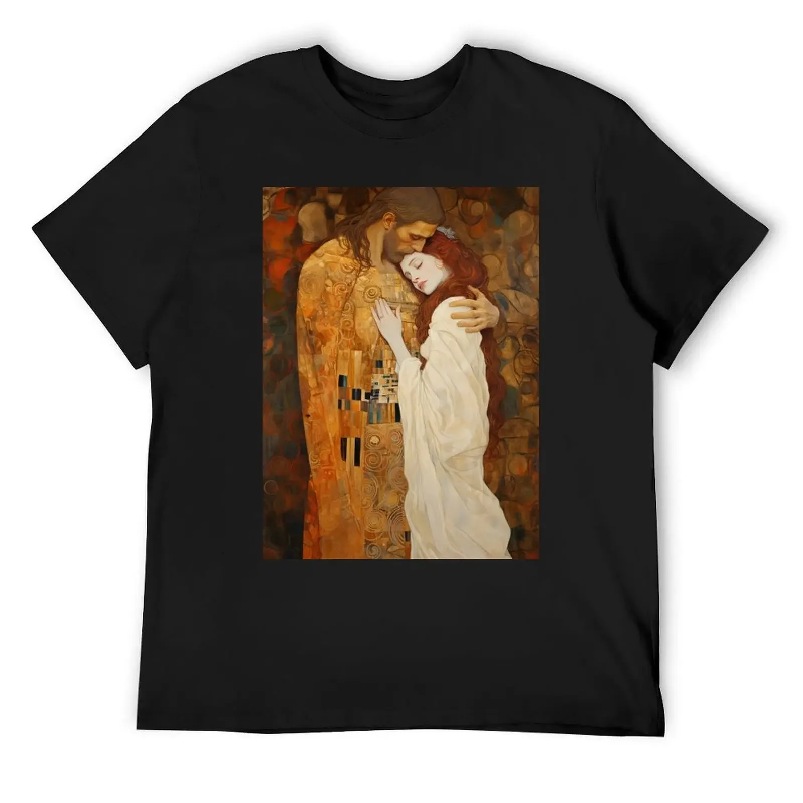 Transcendent Devotion - Mary Magdalene and Christ Embrace T-Shirt Blouse vintage new edition tees heavyweight t shirts for men