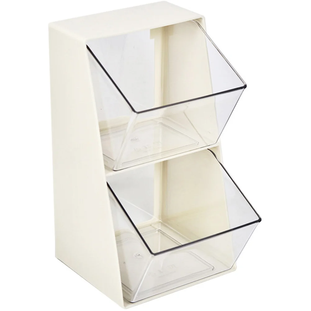 

Storage Box Coffee Bag Holder Office Double Layer Tea Organizer Large Capacity Desktop Tea Bag Rack Coffee Organizer Holder