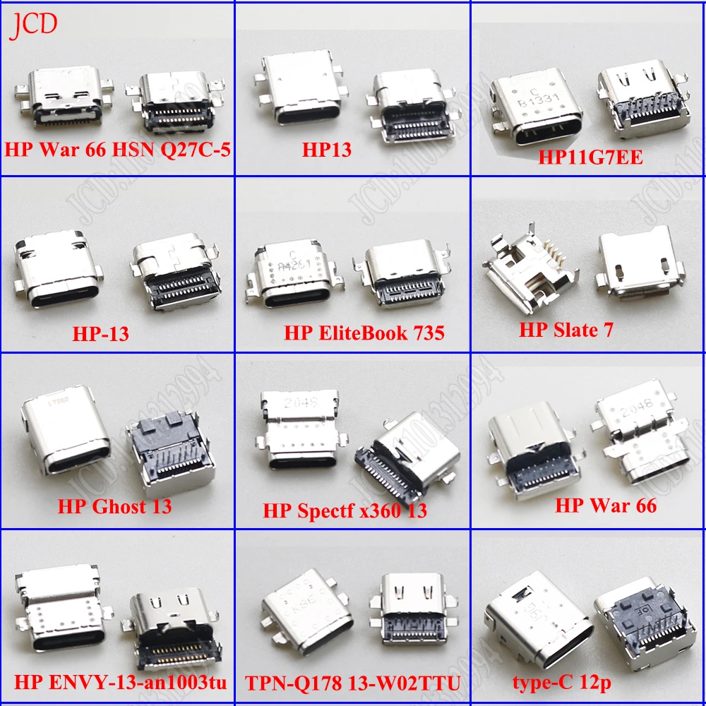 1piece Suitable for HP SPECTRE X360 13-AP War 66 Ghost 13 735 11G7EE ENVY-13 Laptop Type C Female Socket DC USB3.1 Charging Port