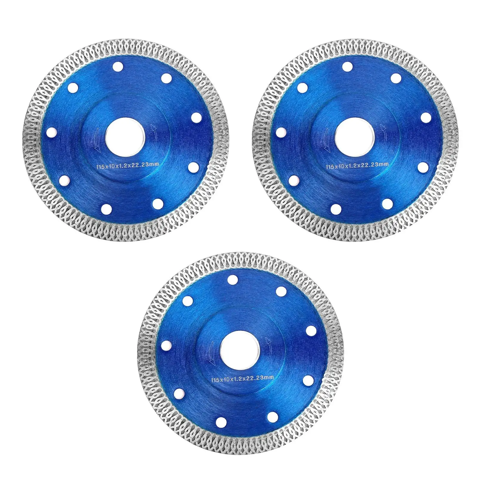 3pcs Ultra Thin Diamond Cutting Blades 115mm/4.5