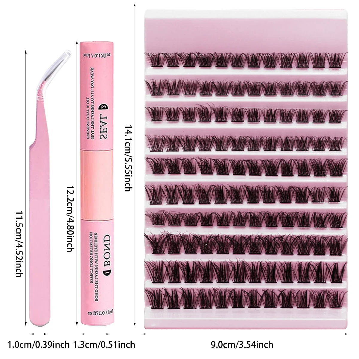 Набор для наращивания ресниц, набор для наращивания ресниц 120 кластеров, набор для наращивания ресниц, кластеры для ресниц разной длины, инструмент для макияжа глаз для наращивания ресниц